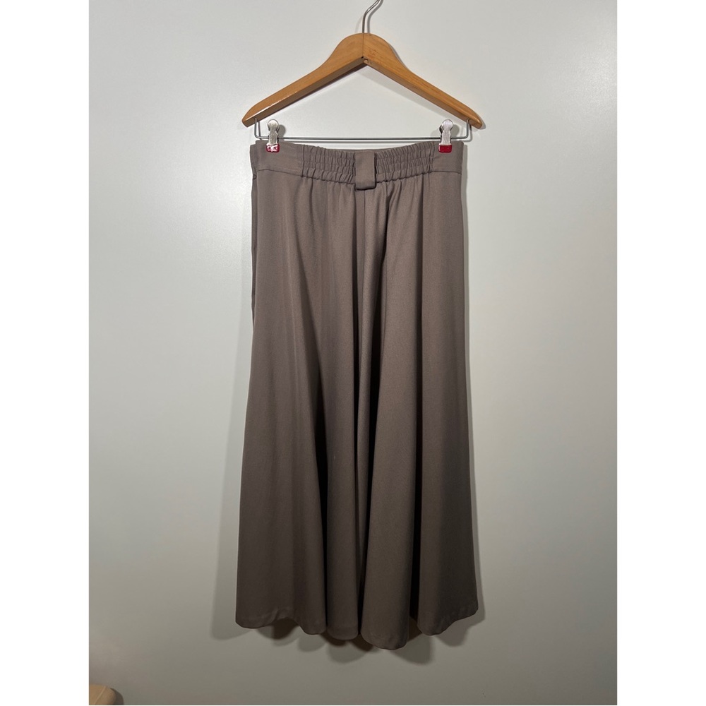 Vintage Michele Long Skirt with Buttons and Belt Loops Taupe Gorpcore 70s - Picture 3 of 7